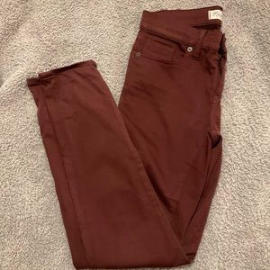Madewell Skinny Pants Maroon
